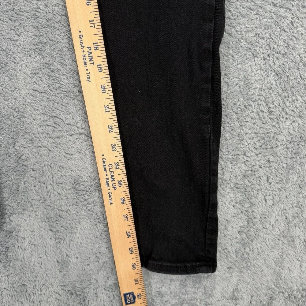 True Religion Rocco Jeans Mens 30x30 Relaxed Skinny Fit Black Denim Flap Pockets